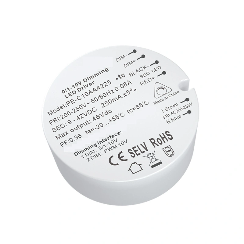 10W pastovios srovės 0-10V pritemdoma LED tvarkyklė
