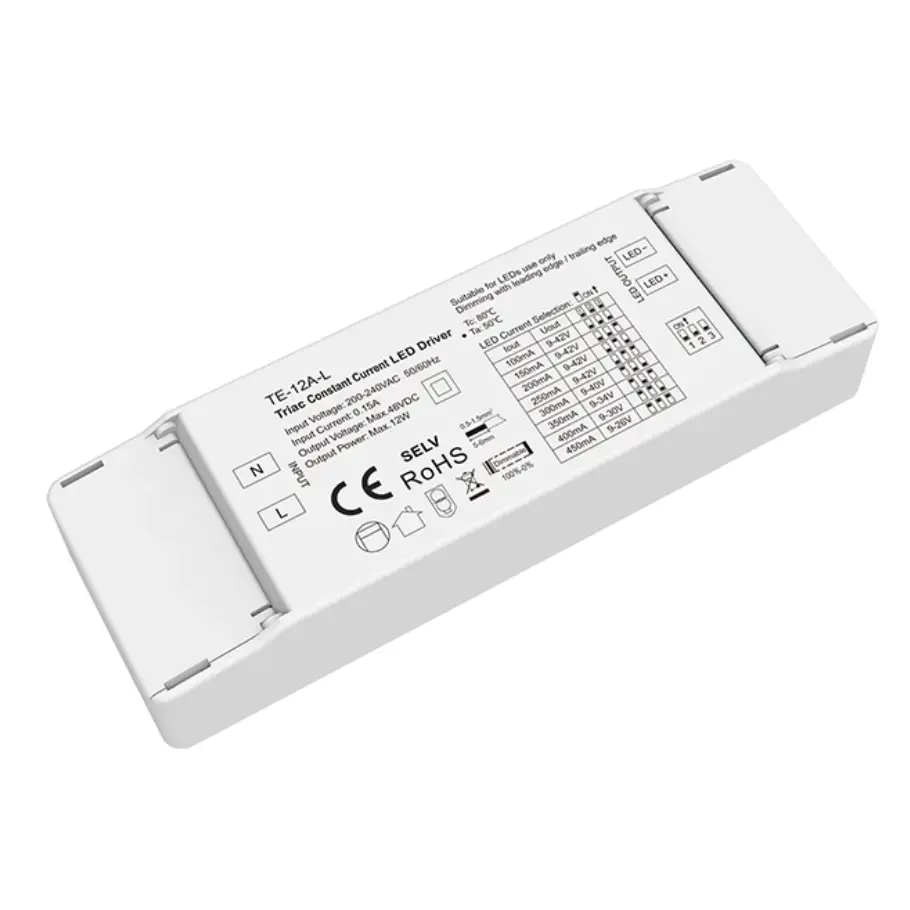 12W pastovios srovės Triac pritemdymo LED tvarkyklė