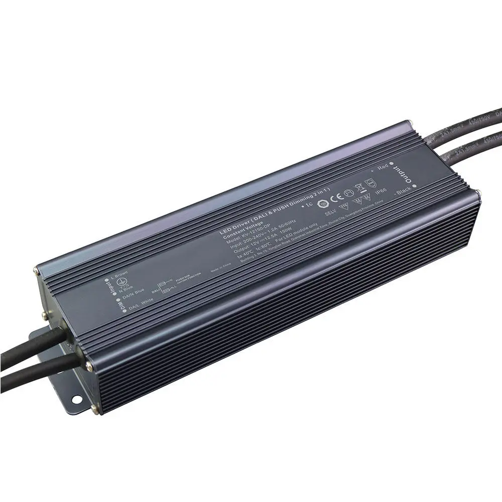 150W DALI nuolatinės įtampos pritemdymo LED tvarkyklė
