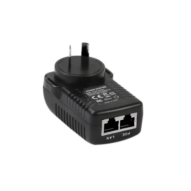 24V 1A POE sieninis adapteris Dviejų prievadų POE purkštukas