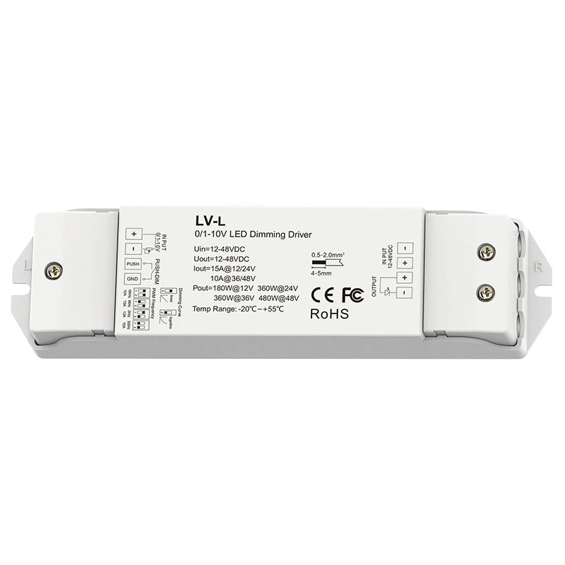 480 W Push Dim nuolatinės įtampos 0–10 V pritemdymo tvarkyklė