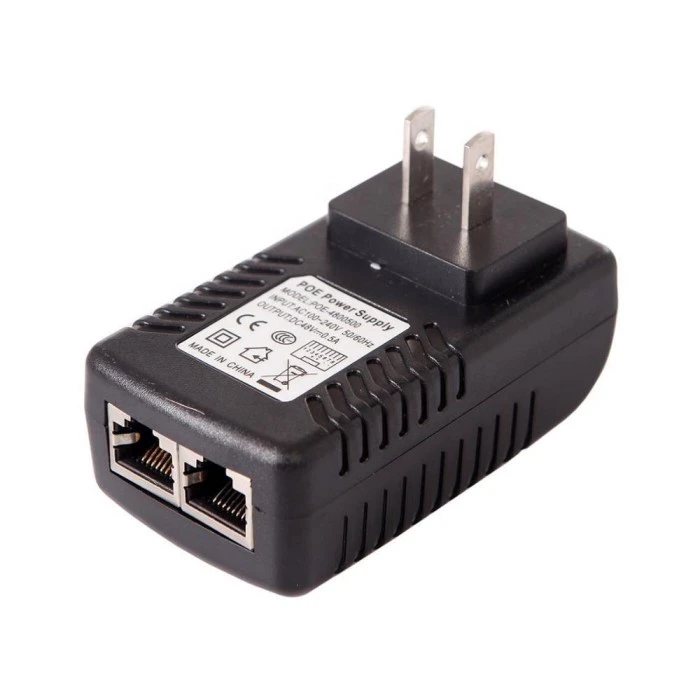 48V 0,5A sieninis kištukas POE purkštuko Ethernet adapteris