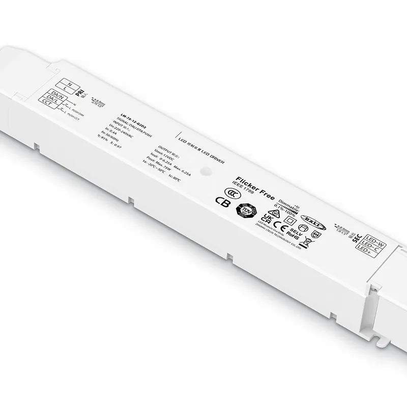75W 12V pastovios įtampos DALI pritemdoma LED tvarkyklė
