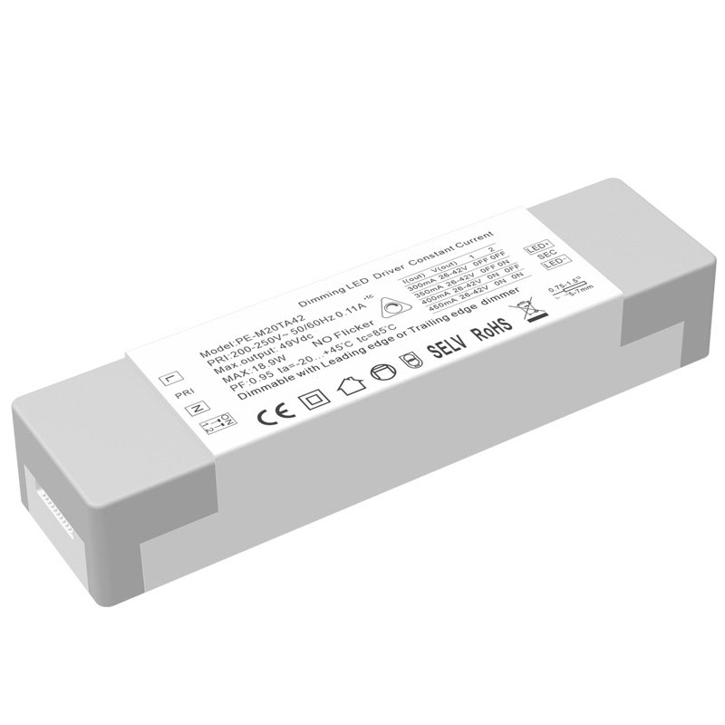 20 W nuolatinės srovės Triac pritemdoma LED tvarkyklė