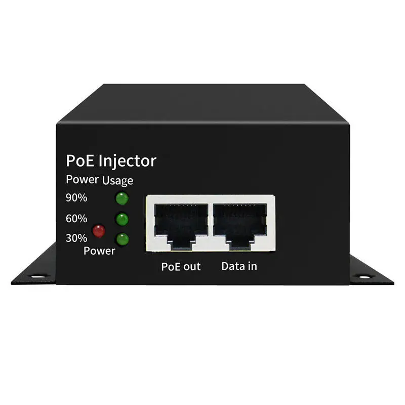 90 W metalinis dėklas IEEE802.3bt Gigabit PoE purkštukas