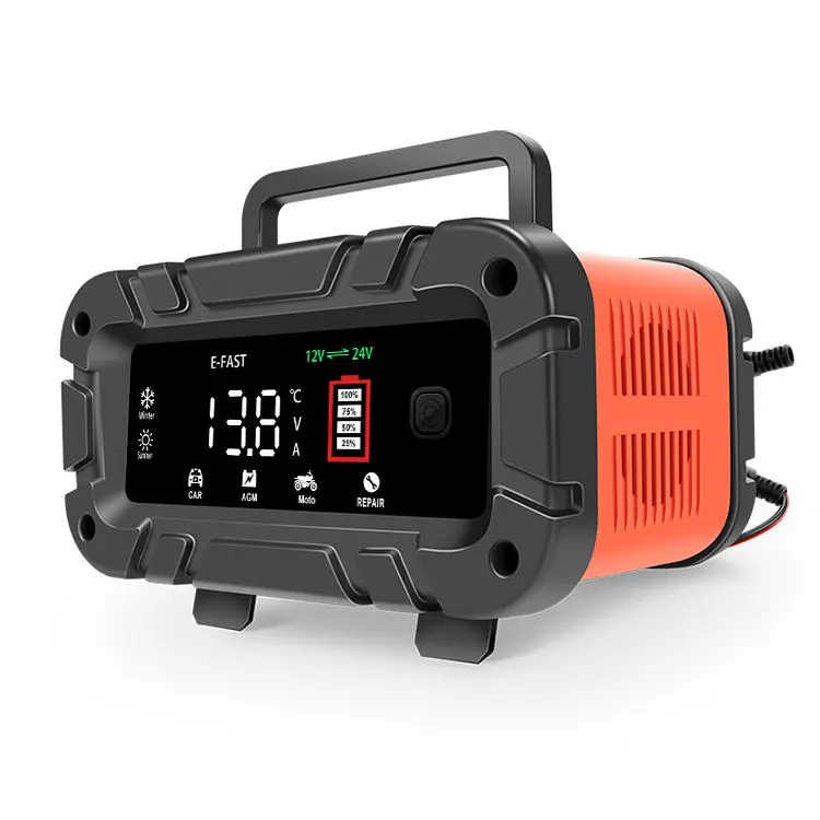 TK700 universalus 12V 24V švino rūgšties akumuliatoriaus įkroviklis
