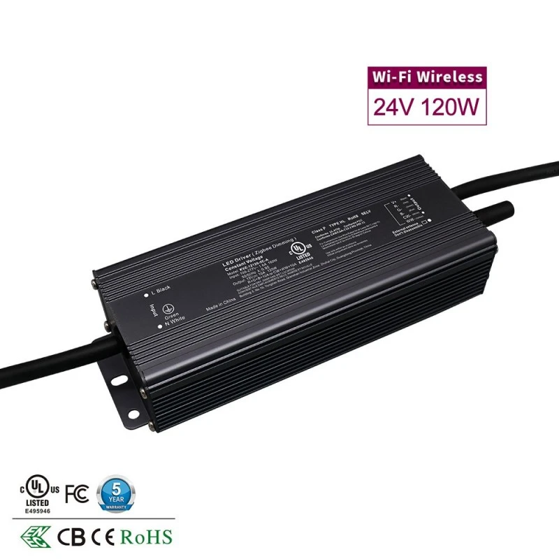Tuya Zigbee belaidžio pritemdymo pastovios įtampos 120W LED tvarkyklė